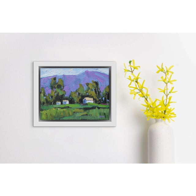 2020s Lavender Hills Oil Painting Original Art For Sale - Image 5 of 10