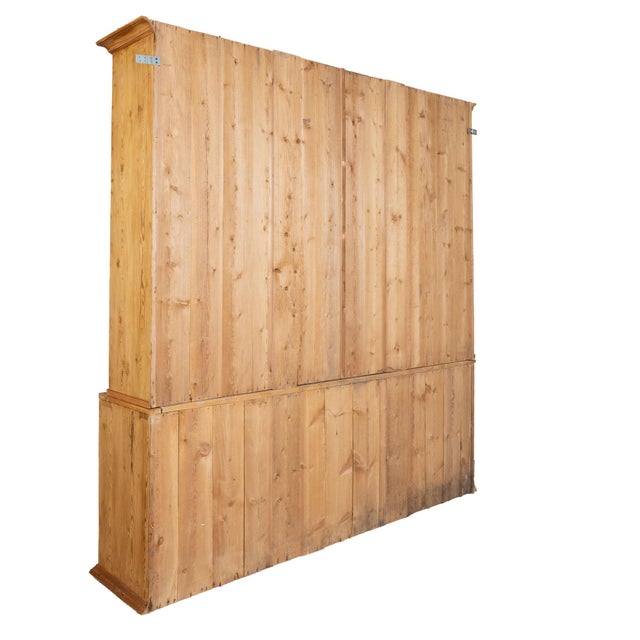 Early 20th Century Danish Pine Bookcase Display Cabinet For Sale - Image 11 of 11