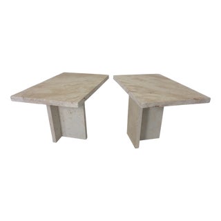Italian Travertine Coffee Tables, 1970s, Set of 2 For Sale