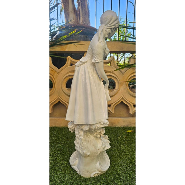 Domenico Poloniato Large White Glazed Ceramic Figure of a Woman, Italy, Circa 1960 For Sale - Image 10 of 12