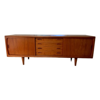 h.p. Hansen Teak Sideboard, Scandinavian Modern, Denmark, 1962. Located Near Sf, Ca For Sale