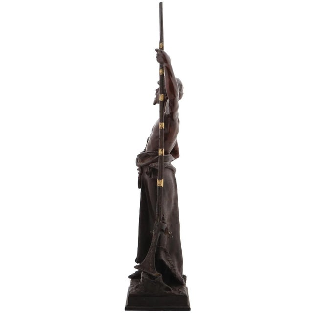 French French Orientalist Bronze of Arab Soldier After Joaquin Angles (1859-1925) For Sale - Image 3 of 6