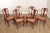 High Quality Set of Six Custom Upholstered Shell-Carved Mahogany Dining Side Chairs