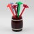 Brown Barware Cocktail Set Tortoise Lucite Barrel and Multicolor Stirrers For Sale - Image 8 of 8