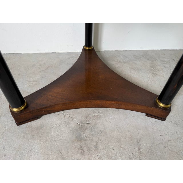 Vintage French Empire Style Side Table With Burlwood Top by Old Colony Furniture For Sale - Image 10 of 12