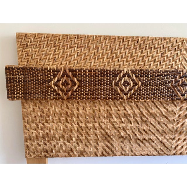 English British Colonial Vintage Queen Headboard Ralph Lauren Style For Sale - Image 3 of 4