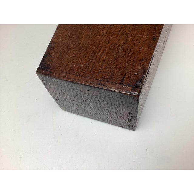 Wood Antique English Oak Wall Candle Box For Sale - Image 7 of 8