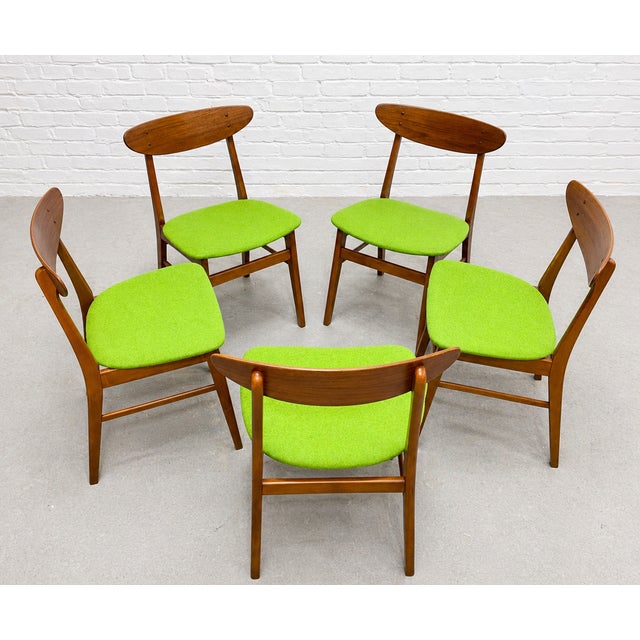 Wood Mid Century Modern Teak Danish Dining Chairs by Farstrup Mobler, Set of Five For Sale - Image 7 of 10