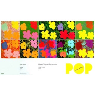 1970s “Flowers" Andy Warhol Pop Art Museum Exhibition Poster For Sale