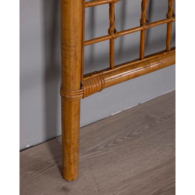 Brown Vintage Italian Bamboo Wall Coat Rack, 1960s For Sale - Image 8 of 10