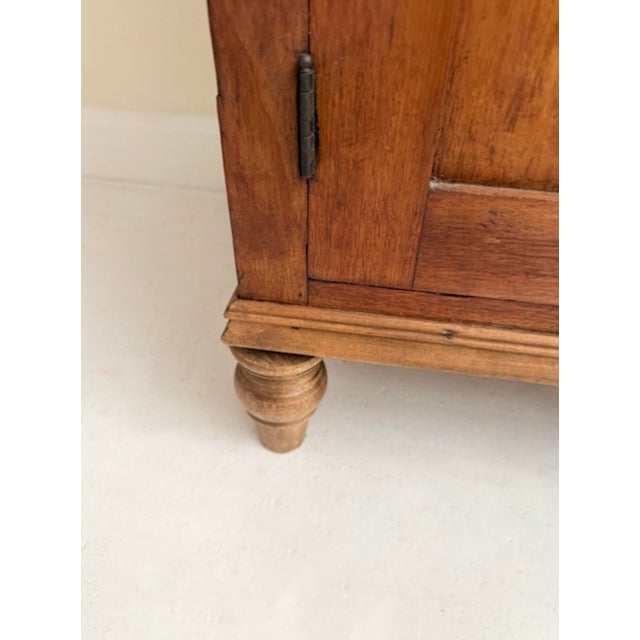 Chestnut Antique Marble Top Side Table For Sale - Image 8 of 11
