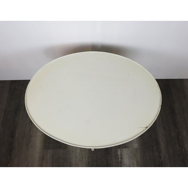 1990s Vintage Oval Coffee Table With Faux Bamboo Legs For Sale - Image 5 of 7