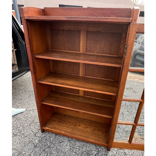 Stickley Early 19th Century Gustav Stickley Model 715 Single Door Oak Bookcase For Sale - Image 4 of 12