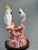 Antique White Vintage Italian Majolica Ceramic Cockatoo Planter on a Branch Stump For Sale - Image 8 of 9