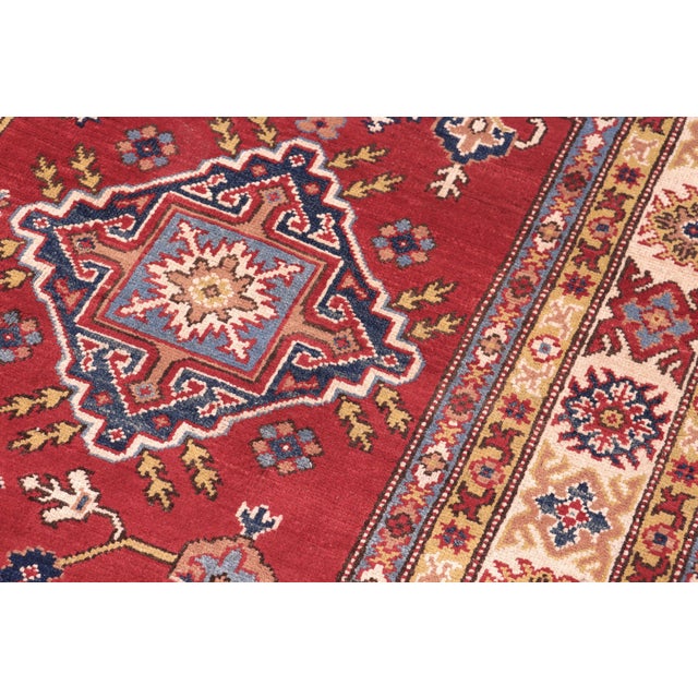 Southwestern Kazak Red/Beige Wool Rug - 5'8''x7'9'' For Sale In New York - Image 6 of 10