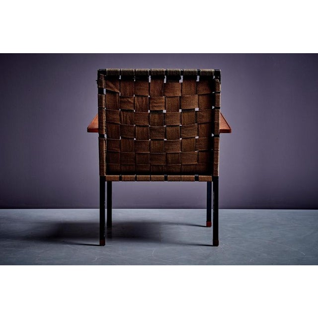 Set of Armchair and Ottoman with Walnut Armrests attributed to Carl Auböck, 1950s For Sale - Image 9 of 18