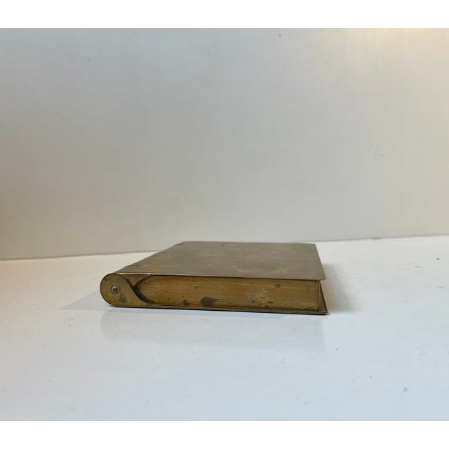 Concealed Guilloché Brass Box, 1930s For Sale - Image 6 of 8