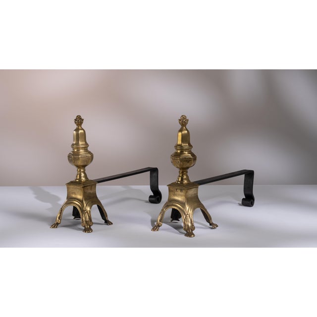 Brass 19th Century France Brass Fireplace Tool For Sale - Image 8 of 15