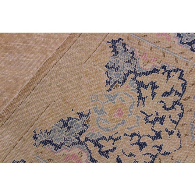 Blue Persian Vintage Brown/Blue Wool Rug - 9'8'' X 12'11'' For Sale - Image 8 of 10