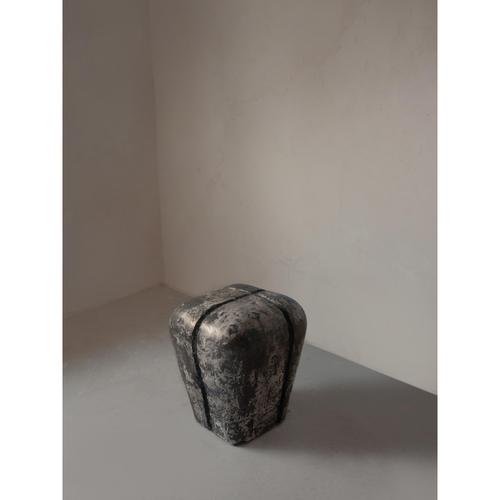 Textile Ritual Side Table in Hemp Crete by Lucas Tyra Morten For Sale - Image 7 of 18