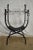 Antique Wrought Iron Savonarola X Form Arm Chair AGE / ORIGIN: Approx. 100 years, America DETAILS / DESCRIPTION: High...