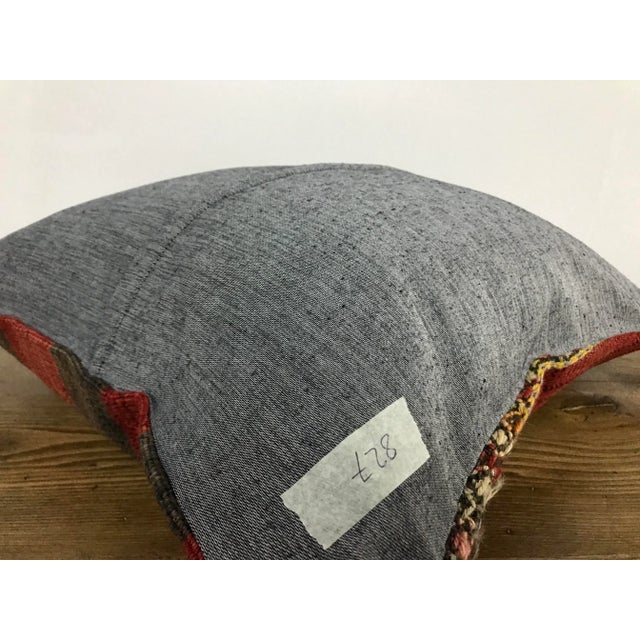 1960s Vintage Bohemian Turkish Kilim Pillow Cover For Sale - Image 5 of 6