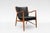 Model 45 Lounge Chair in Black Leather and Teak by Finn Juhl, France, 1960s For Sale - Image 6 of 6