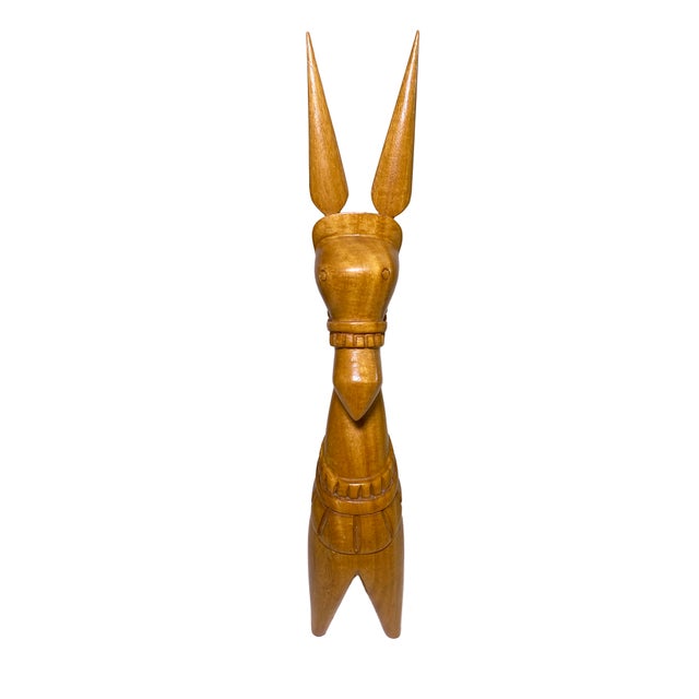 Carved Wooden Horse Sculpture