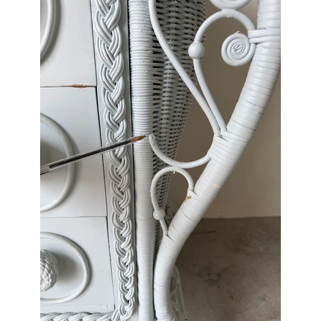 Vintage Palm Beach Woven Wicker Chest of Drawers For Sale - Image 11 of 12