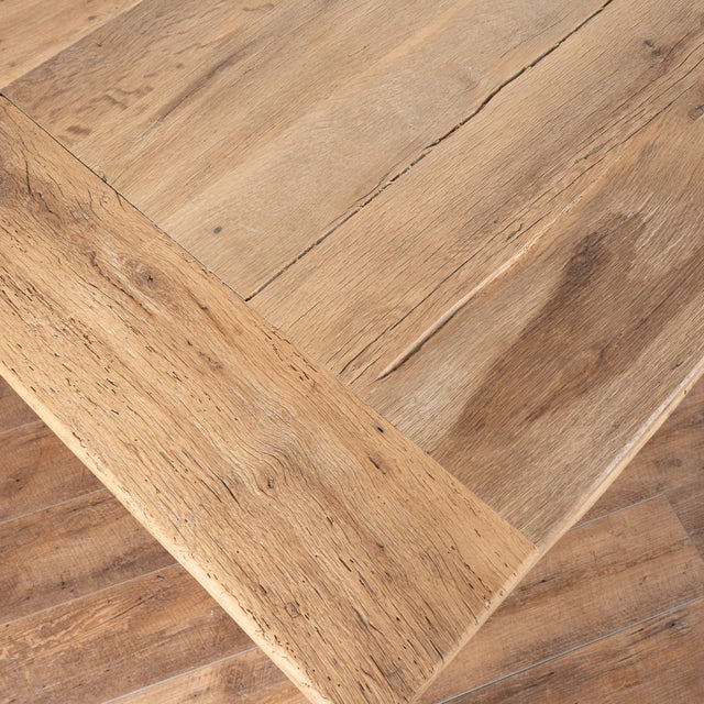 Large Bleached French Oak Dining Table For Sale - Image 4 of 13