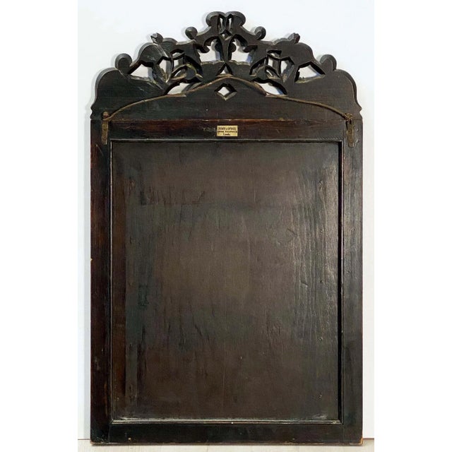 English Rectangular Mirror in Carved Frame of Walnut (H 33 3/8 X W 21) For Sale - Image 11 of 13
