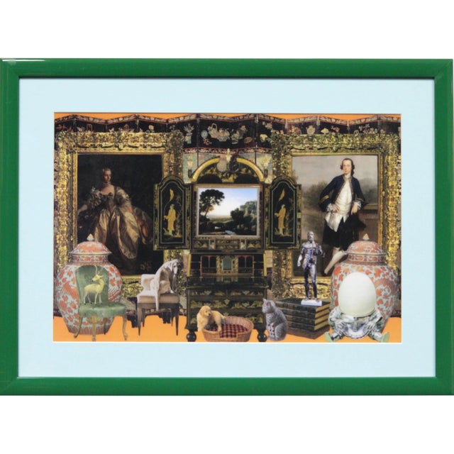 Estate Interior Decoupage Painting For Sale