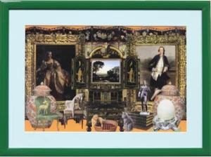 Estate Interior Decoupage Painting