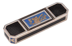 Antique 19th Century German Gold & Enamel Snuff Box from Freres Jordan, Hanau, 1800s