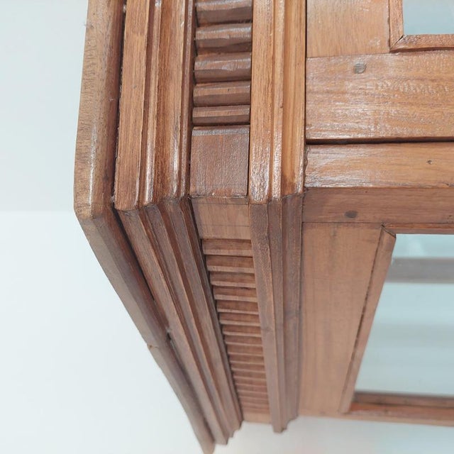 Hexagonal Display Cabinet in Teak For Sale - Image 5 of 13