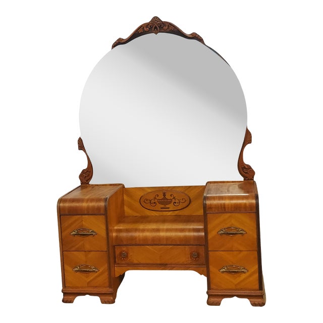 1930s Vintage Art Deco Waterfall Vanity Chairish