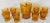 Mid 20th Century 8 Vintage Mid Century Whitehall Colony Cube Amber Drinking Glasses & Large Pitcher - 9pc Set For Sale - Image 5 of 10