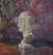 Mid Century Still Life With Burgundy and White African Daisies & Statue by M Michael For Sale - Image 4 of 6