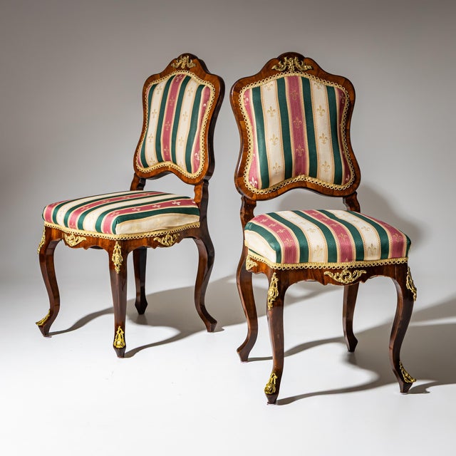 Brown Louis XV Style Chairs, 1970s, Set of 2 For Sale - Image 8 of 8