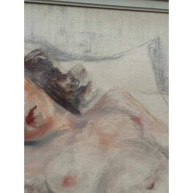 Erik Magnusson, Reclining Nude Woman, 1960s, Oil on Canvas, Framed For Sale - Image 6 of 17