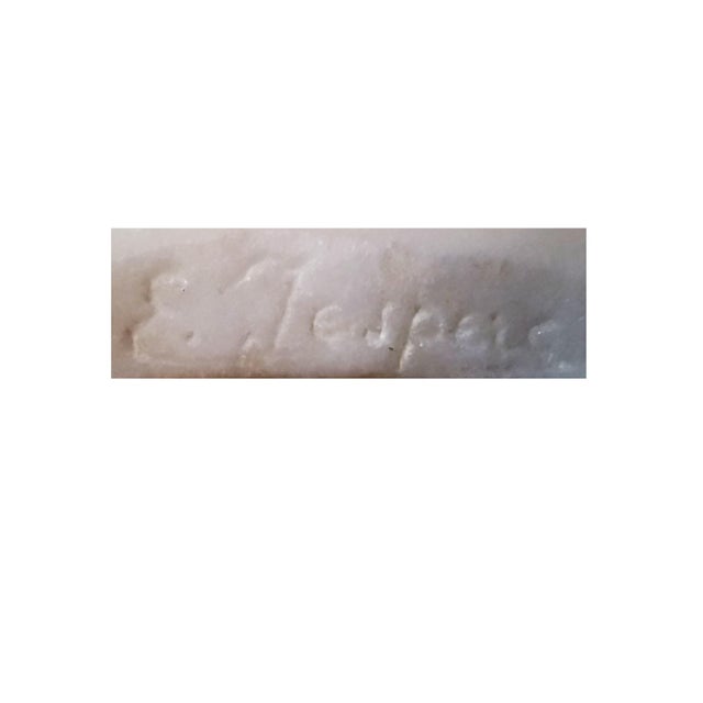 Cream Emile Jespers, Scherzo Bust, 1890, Marble For Sale - Image 8 of 9