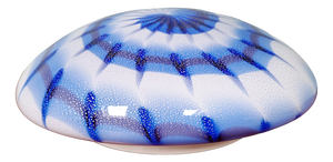 Blue and White Murano Glass Ceiling Light, Italy, 1970s