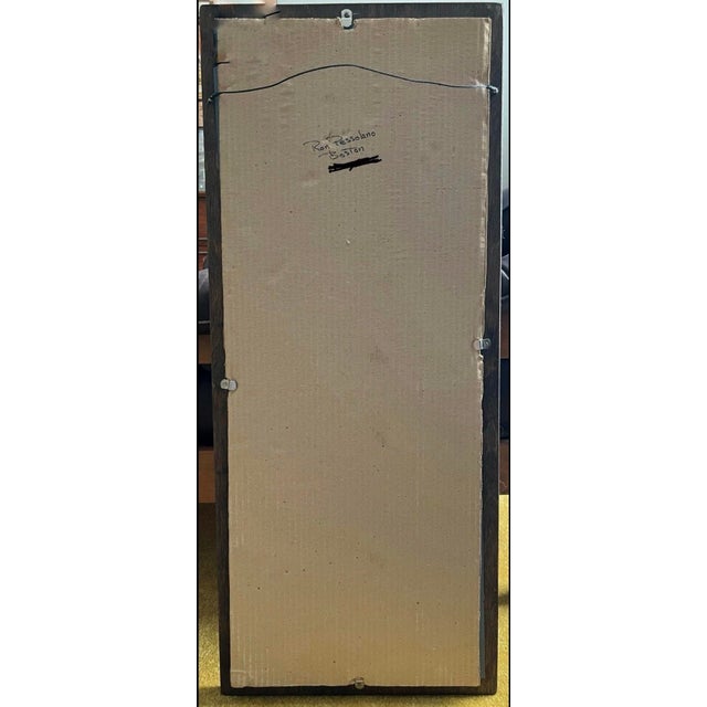 Ron Pessolano (1947-2017) Signed Hand Crafted Studio Arts & Crafts Wood Frame Mirror One of a Kind For Sale - Image 11 of 12