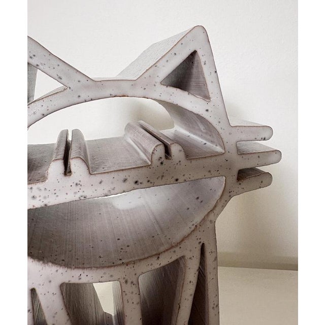 Ceramic Mid-Century Ceramic Cat by Gianni Polerti, Italy, 1960s For Sale - Image 7 of 11