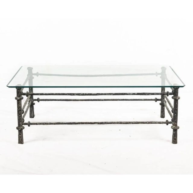 Metal Circa 1980 Patinated Metal Coffee Table After Diego Giacometti. For Sale - Image 7 of 7