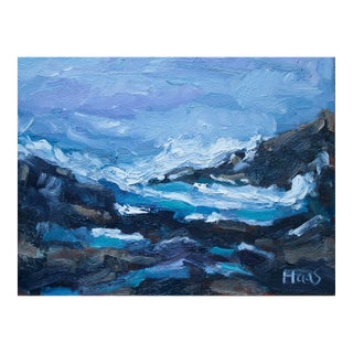 Abstract Seascape, Modern Impressionist Oil Painting For Sale