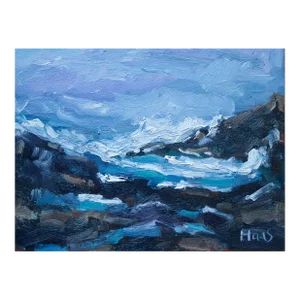 Abstract Seascape, Modern Impressionist Oil Painting