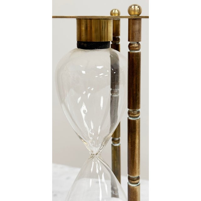 Metal Vintage Brass Hourglass Sand Timer For Sale - Image 7 of 7