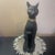 1970s Black & Gold Ceramic 8.5” Egyptian Bastet Cat Sculpture For Sale - Image 5 of 7