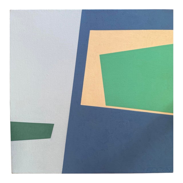 Vintage Darrell Crisp Abstract Painting. Oil on Canvas. Signed and Dated.87. For Sale